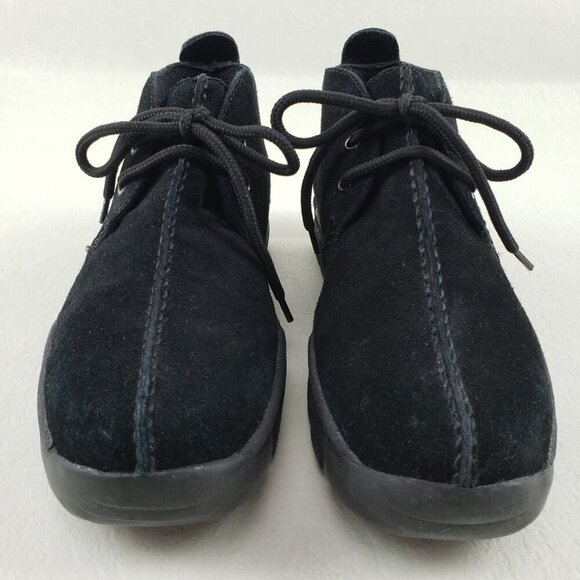 Roper Suede Chukka Ankle Boot Womens 8.5 Black Lace Up Split Toe Casual Western - Picture 4 of 12